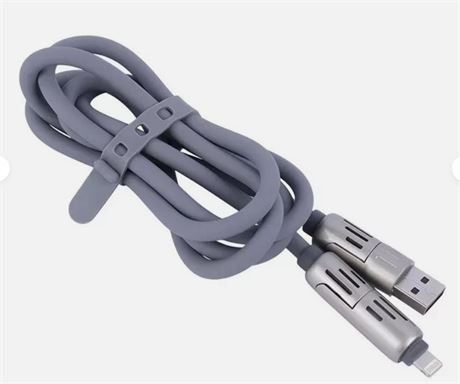 2 PACK USB TYPE C/LIGHTING/USB A INTERCHANGEABLE CABLE BEST QUALITY 6 FT