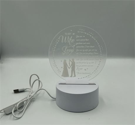 2 Pc Love Quote With Led YD04307